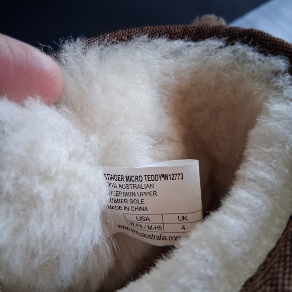 Emu Australia Tan Shearling Boots Size W6.M5 - Picture 4 of 14